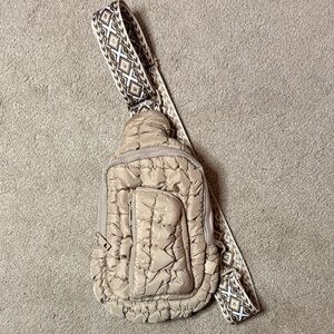 Simply Southern Quilted Crossbody Bag in Tan